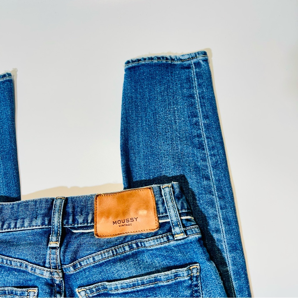 Moussy Vintage jeans high Rise Skinny jeans distressed blue women size 24 - Picture 9 of 10